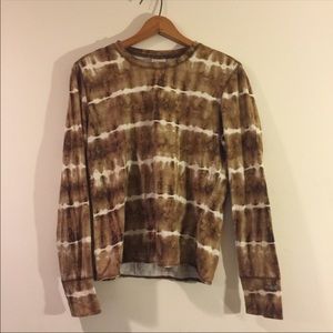 Columbia Brown Tie Dye Long Sleeve Top